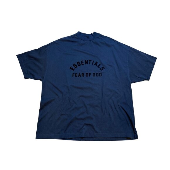 FOG‎ Fear of God EssentialsLogo Mock Neck Black Collection Crew Tee Shirt Medium - Picture 2 of 8